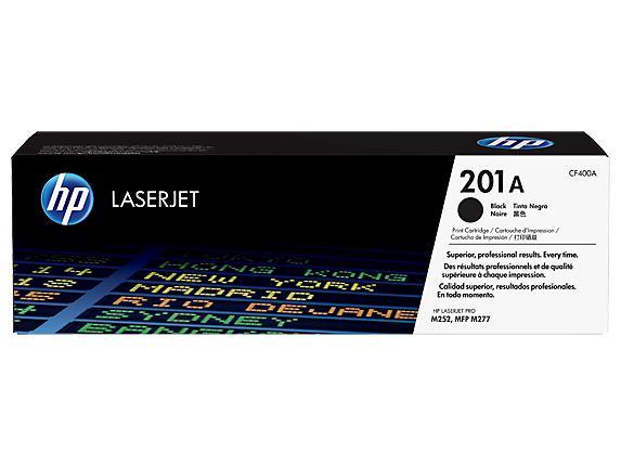 HP 201A Black Original LaserJet Toner Cartridge, CF400A
